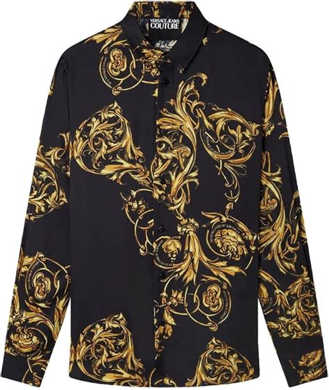 versace camicia nera|Camicie da uomo Versace .